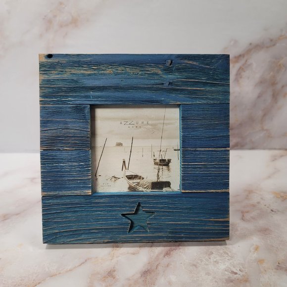 Azzure Home Blue Rustic Distressed Picture Frames - Picture 8 of 9